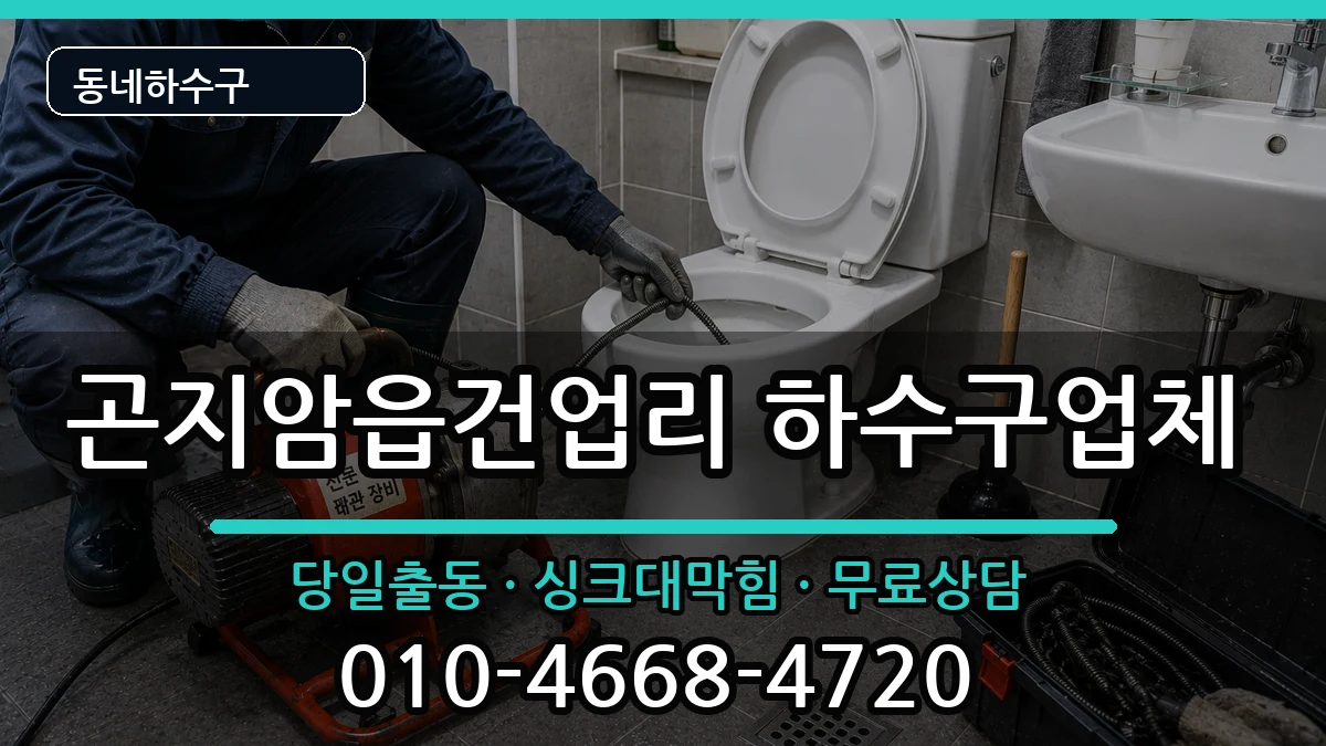 경기광주시곤지암읍건업리 하수구막힘 증상 처리 안내 이미지 2
