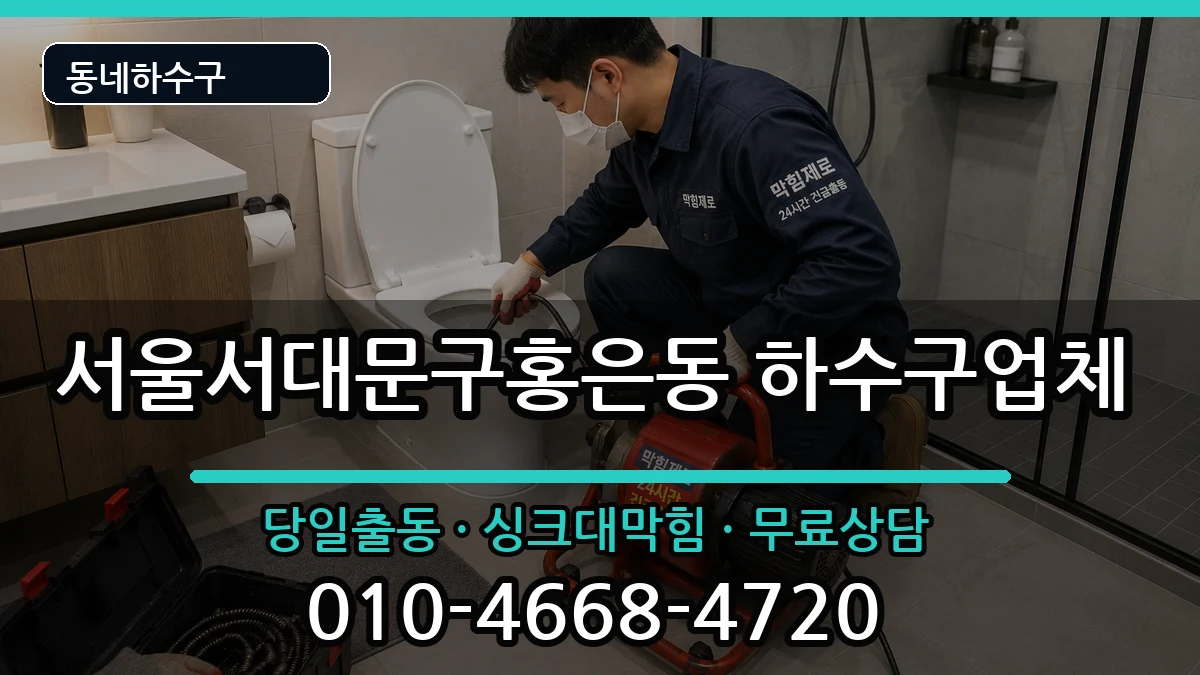 서울서대문구홍은동 하수구막힘 증상 처리 안내 이미지 2