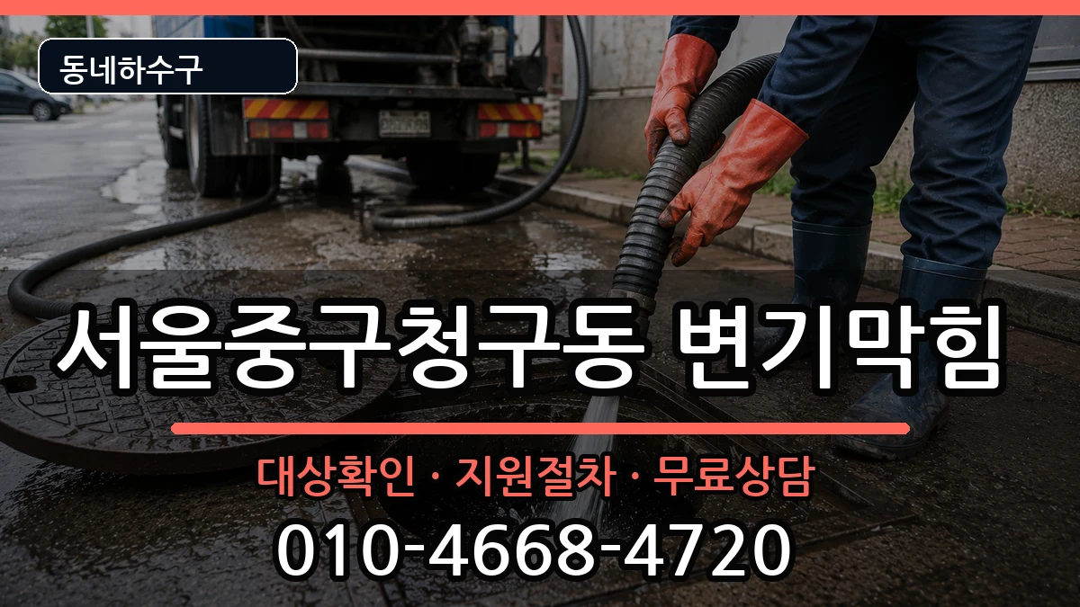 서울중구청구동 변기막힘 증상 처리 안내 이미지 3