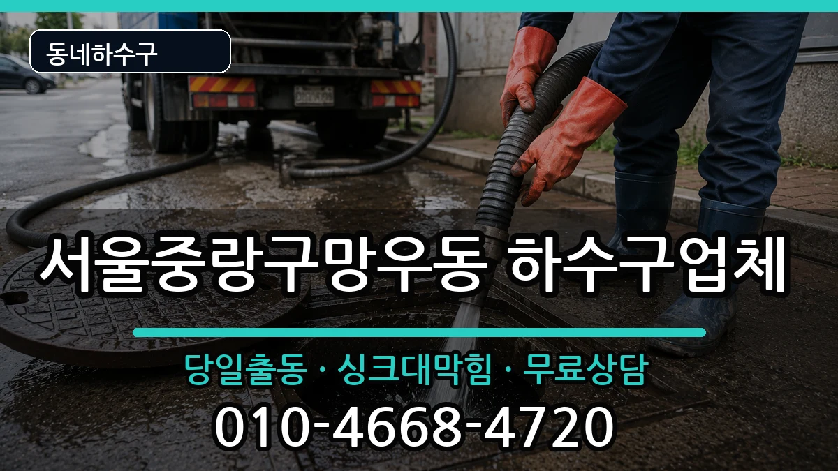 서울중랑구망우동  하수구막힘 정보형