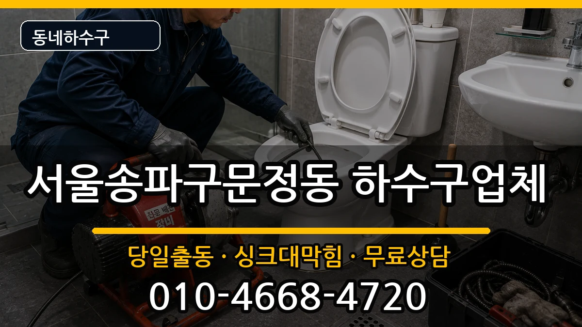 서울송파구문정동 하수구막힘 서울송파구문정동 하수구막힘 증상 처리 안내 이미지 1