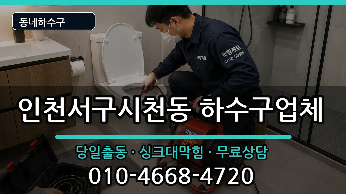 인천서구시천동  하수구막힘 사례형