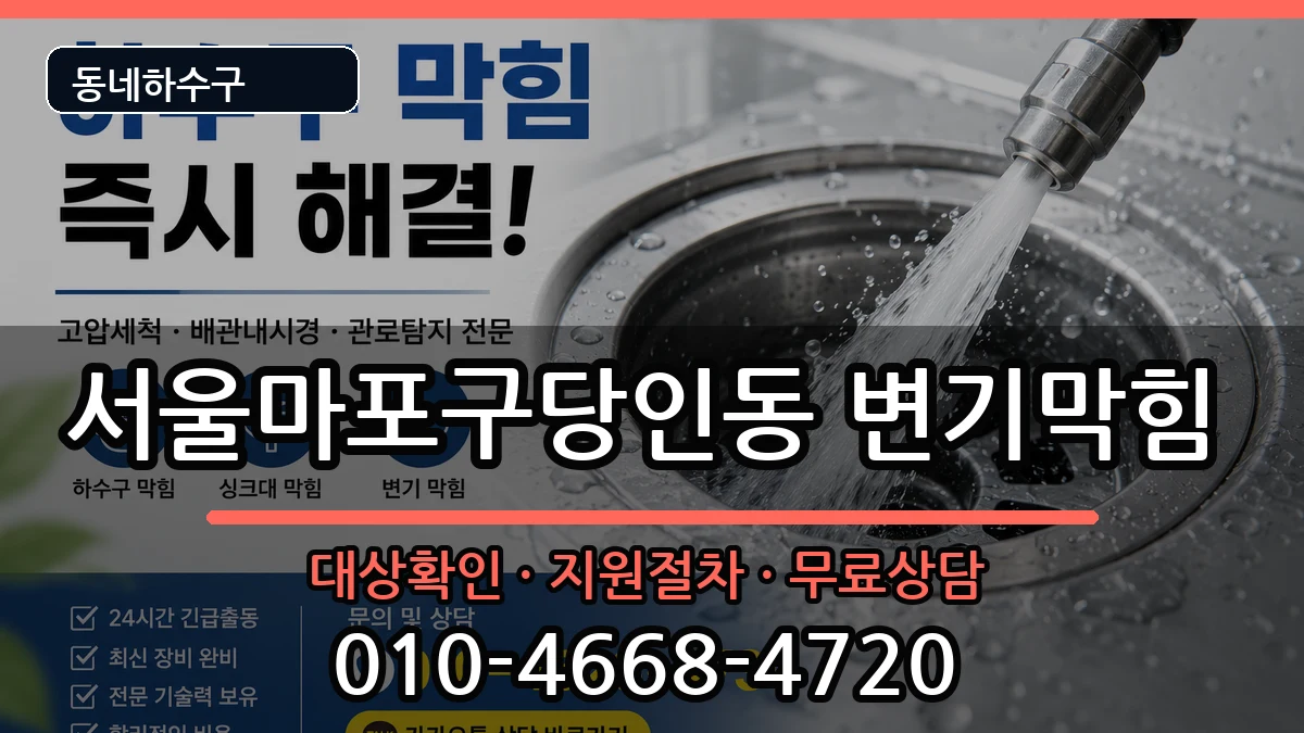 서울마포구당인동 변기막힘 증상 처리 안내 이미지 2