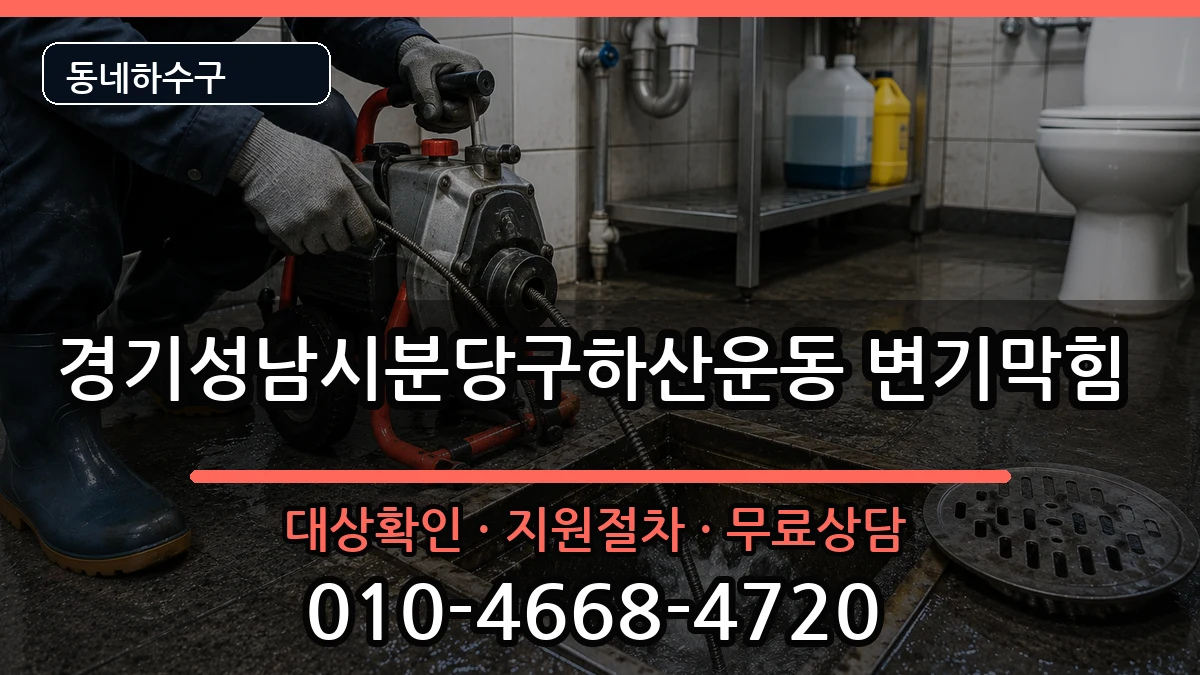 경기성남시분당구하산운동  변기막힘 정보형