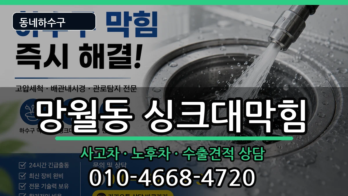 경기하남시망월동 싱크대막힘 증상 처리 안내 이미지 3