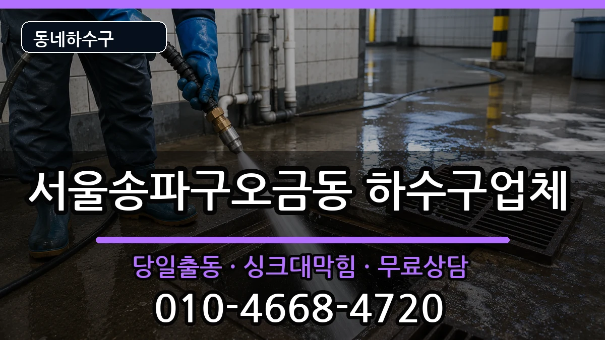 서울송파구오금동 하수구막힘 증상 처리 안내 이미지 2