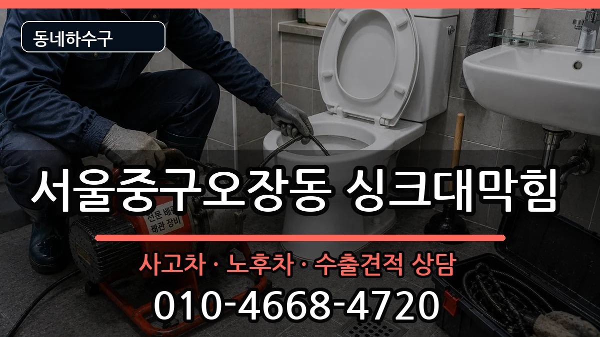서울중구오장동  싱크대막힘 비교형