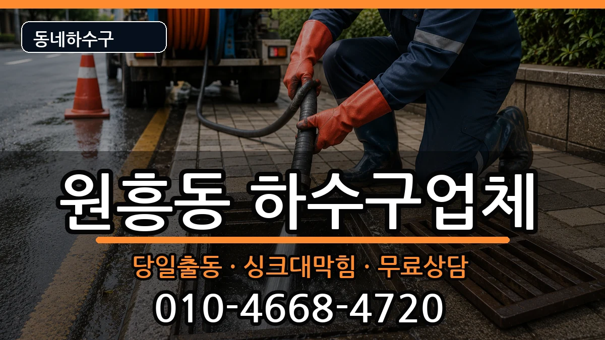 경기고양시덕양구원흥동 하수구막힘 증상 처리 안내 이미지 2