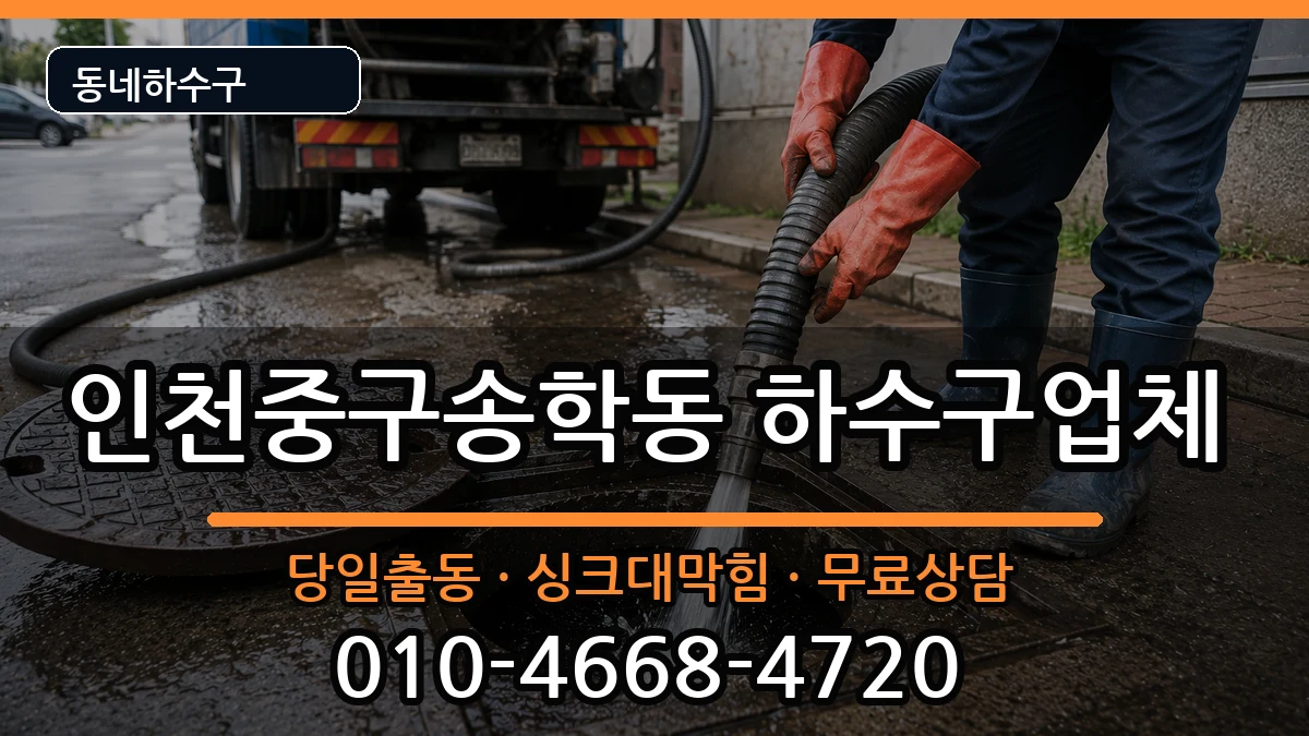인천중구송학동  하수구막힘 정보형