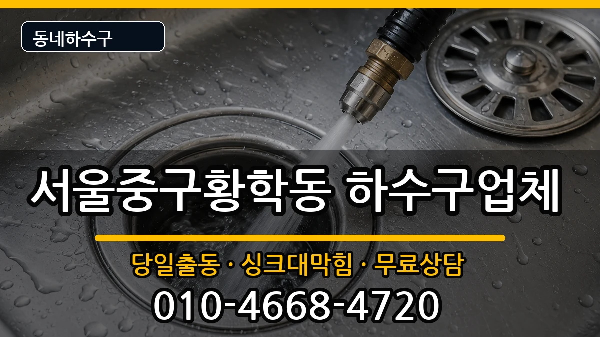 서울중구황학동 하수구막힘 증상 처리 안내 이미지 2