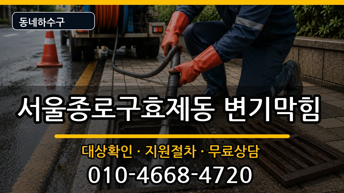 서울종로구효제동  변기막힘 질문형