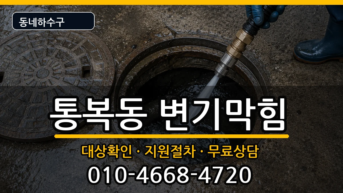 경기평택시통복동 변기막힘 증상 처리 안내 이미지 1