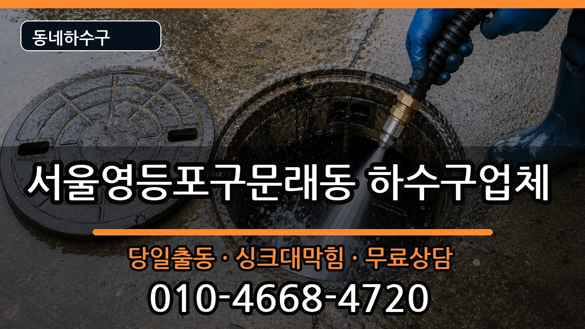 서울영등포구문래동 하수구막힘 서울영등포구문래동 하수구막힘 증상 처리 안내 이미지 1