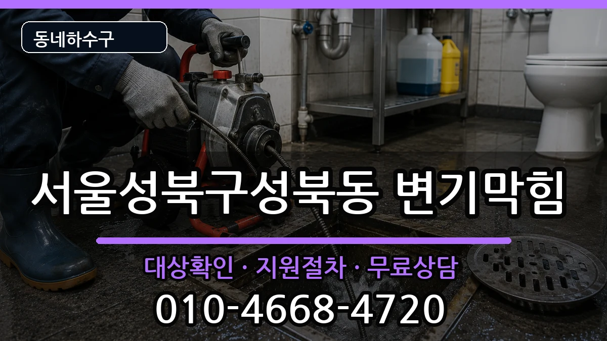 서울성북구성북동 변기막힘 증상 처리 안내 이미지 2