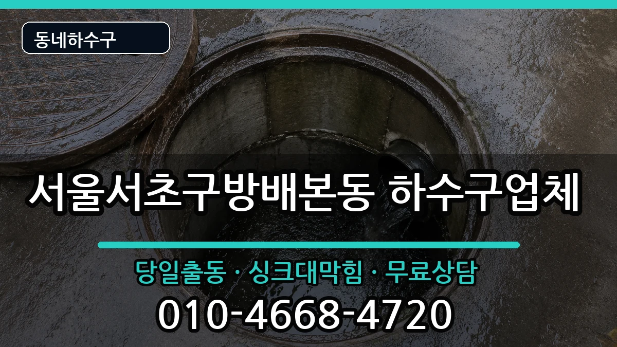 서울서초구방배본동 하수구막힘 서울서초구방배본동 하수구막힘 증상 처리 안내 이미지 2