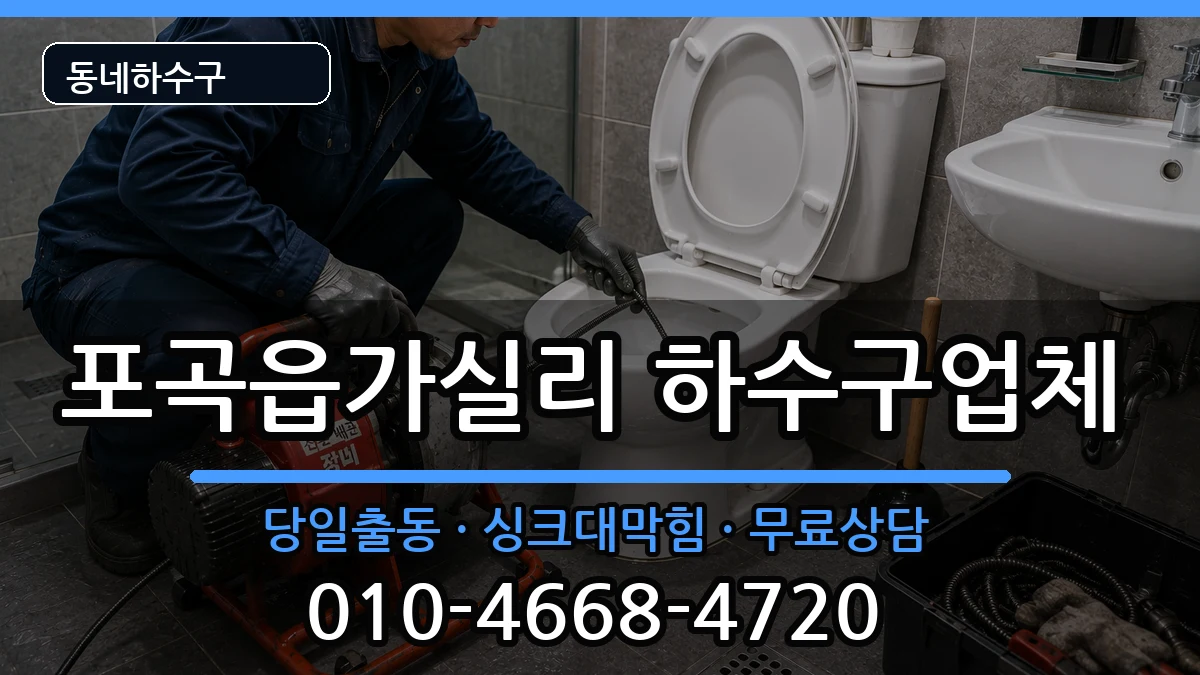 경기용인시처인구포곡읍가실리 하수구막힘 증상 처리 안내 이미지 2