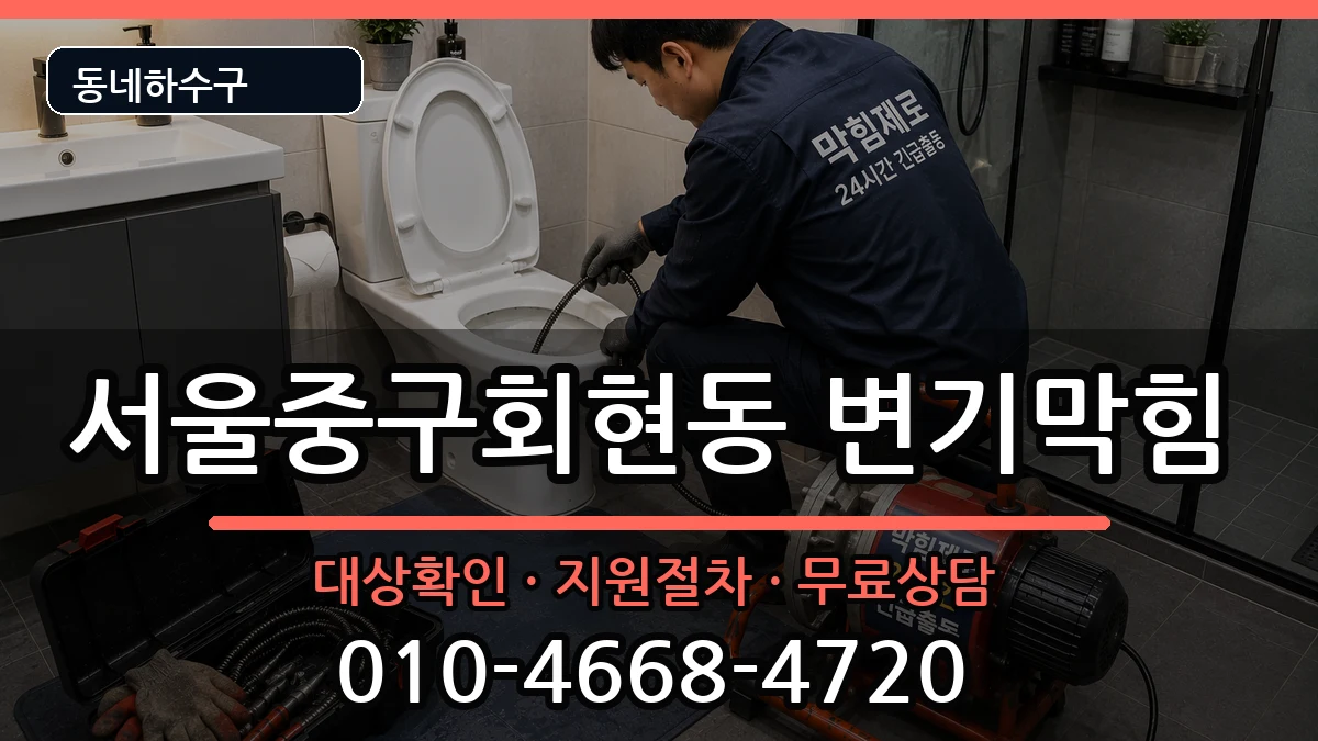 서울중구회현동 변기막힘 서울중구회현동 변기막힘 증상 처리 안내 이미지 1