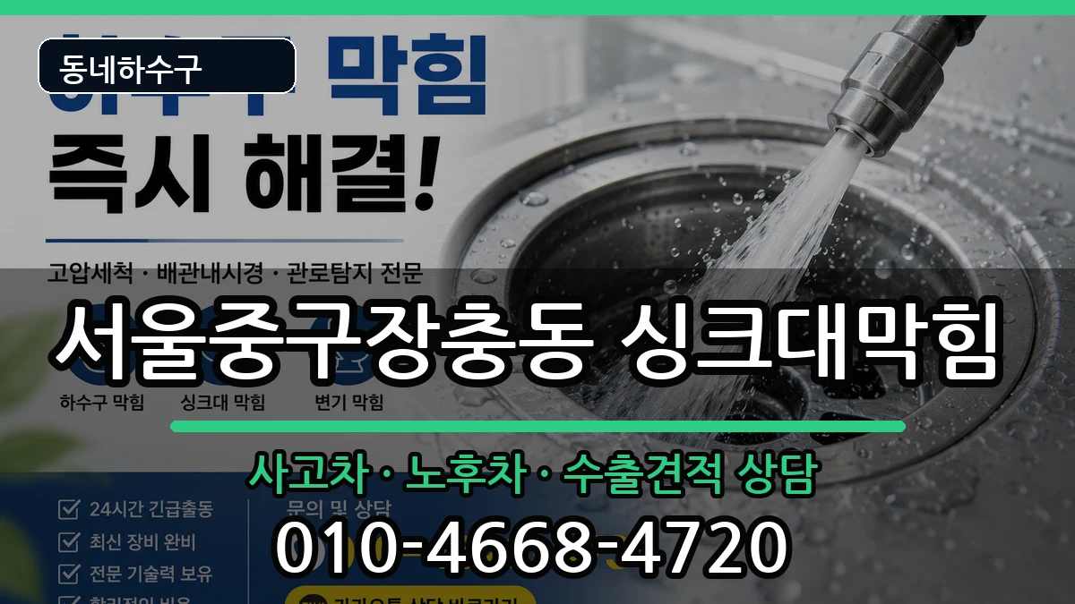서울중구장충동 싱크대막힘 서울중구장충동 싱크대막힘 증상 처리 안내 이미지 3