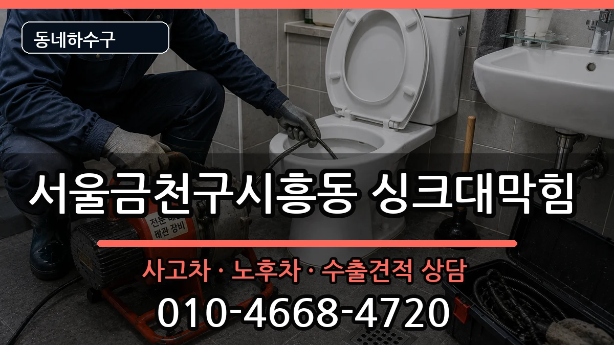 서울금천구시흥동 싱크대막힘 증상 처리 안내 이미지 3
