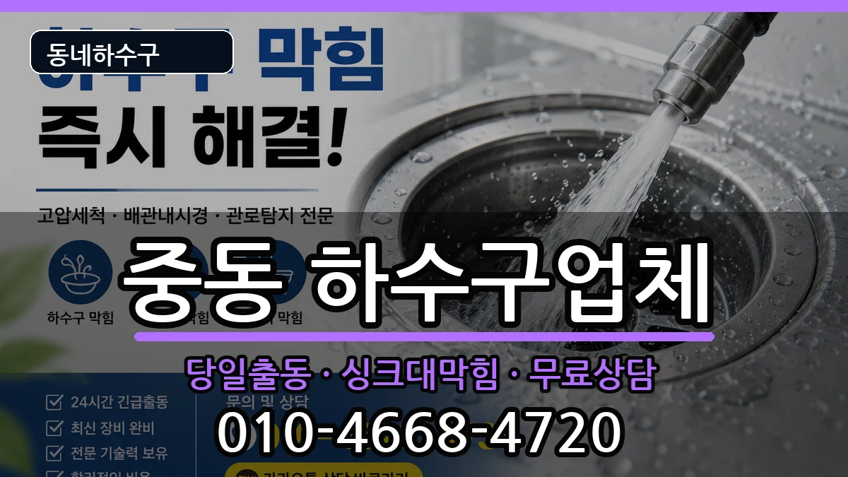 경기용인시기흥구중동 하수구막힘 경기용인시기흥구중동 하수구막힘 증상 처리 안내 이미지 2