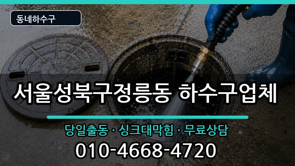 서울성북구정릉동  하수구막힘 FAQ형