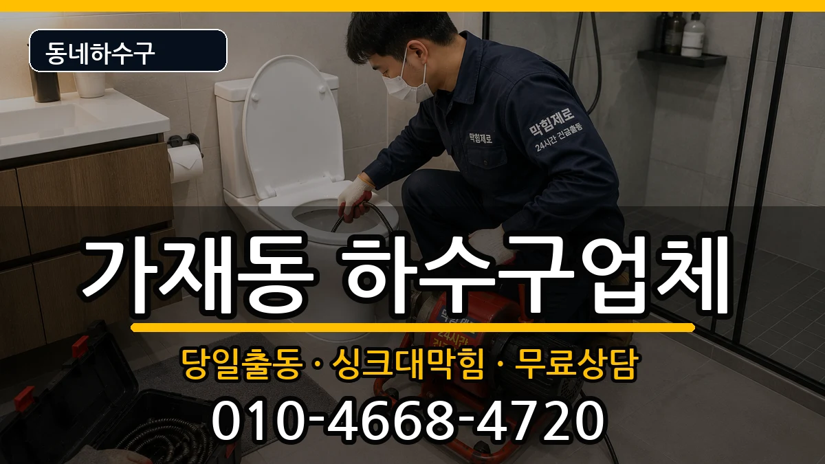 경기평택시가재동 하수구막힘 증상 처리 안내 이미지 2