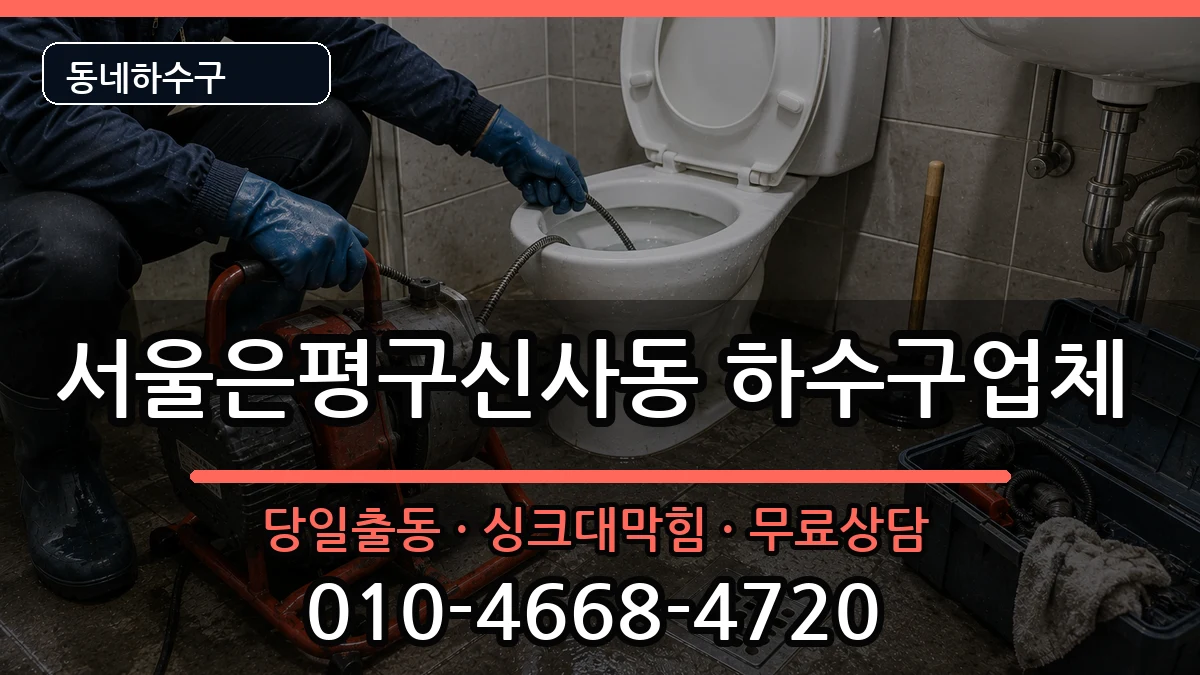 서울은평구신사동 하수구막힘 증상 처리 안내 이미지 1
