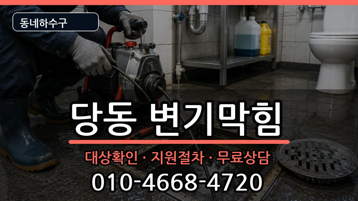 경기군포시당동 변기막힘 증상 처리 안내 이미지 3