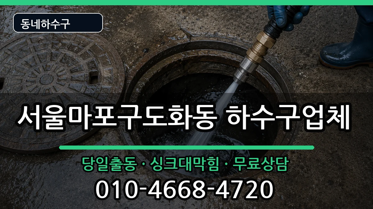 서울마포구도화동 하수구막힘 서울마포구도화동 하수구막힘 증상 처리 안내 이미지 1