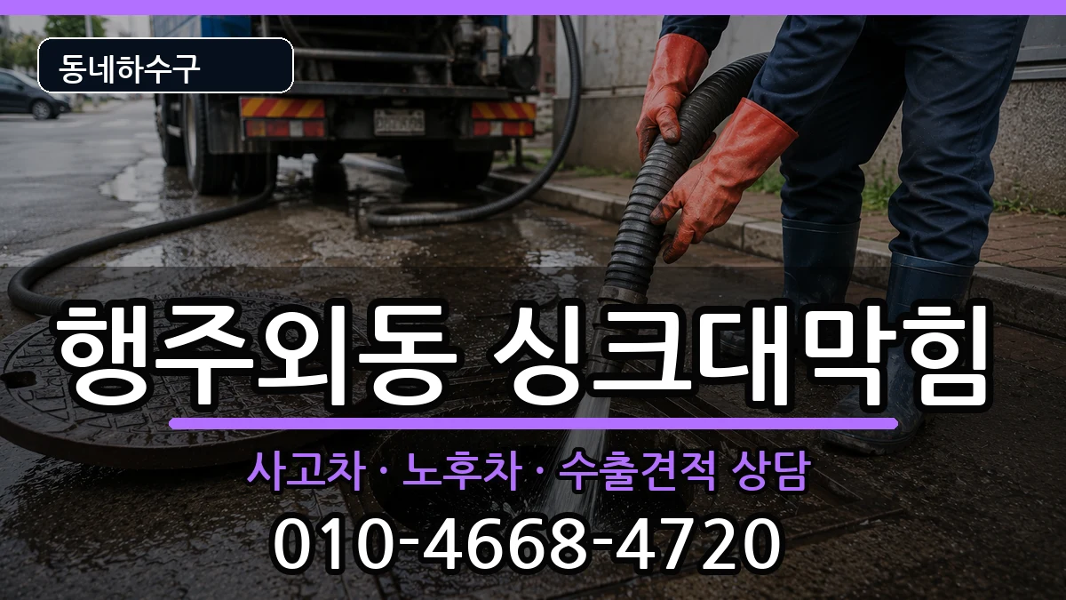 경기고양시덕양구행주외동 싱크대막힘 경기고양시덕양구행주외동 싱크대막힘 증상 처리 안내 이미지 1