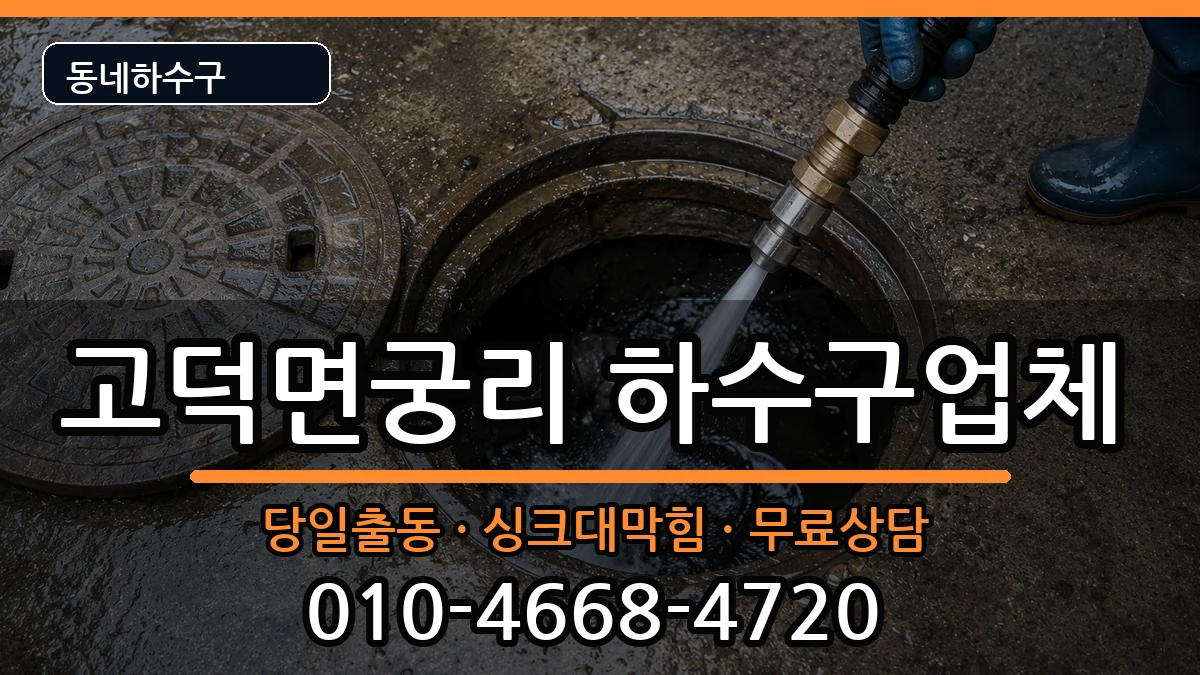 경기평택시고덕면궁리 하수구막힘 증상 처리 안내 이미지 1