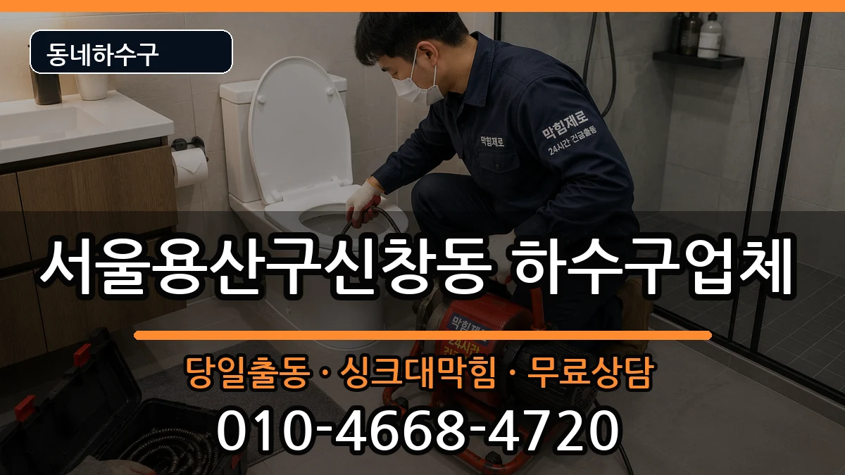 서울용산구신창동 하수구막힘 서울용산구신창동 하수구막힘 증상 처리 안내 이미지 1